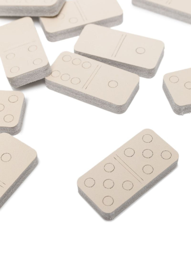 Neutral Leather Dominoes Set