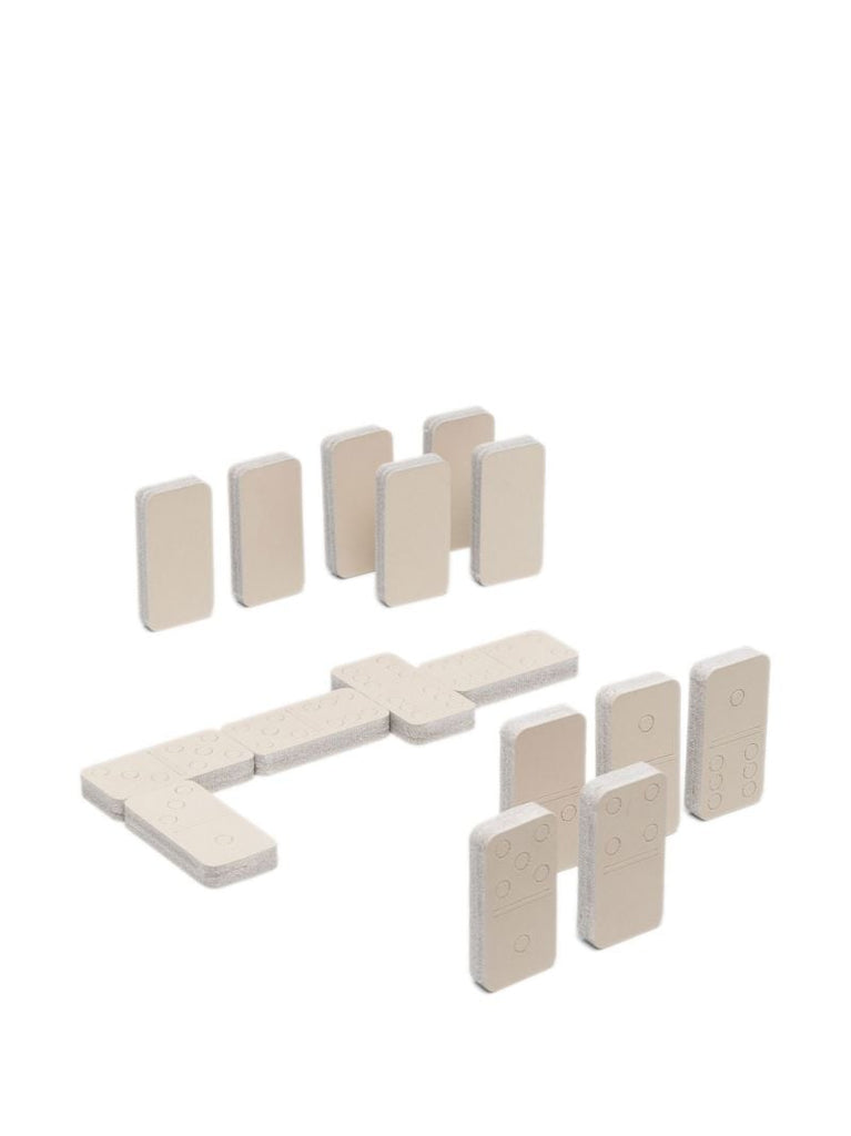 Neutral Leather Dominoes Set