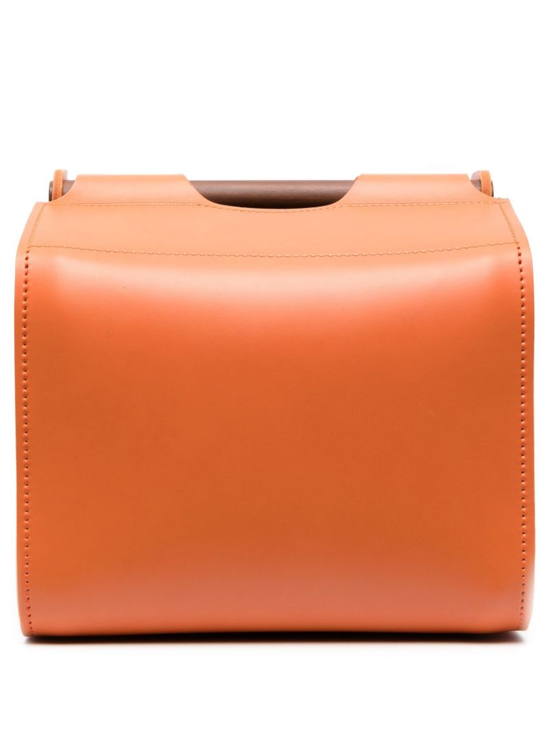 Orange Jota Leather Basket