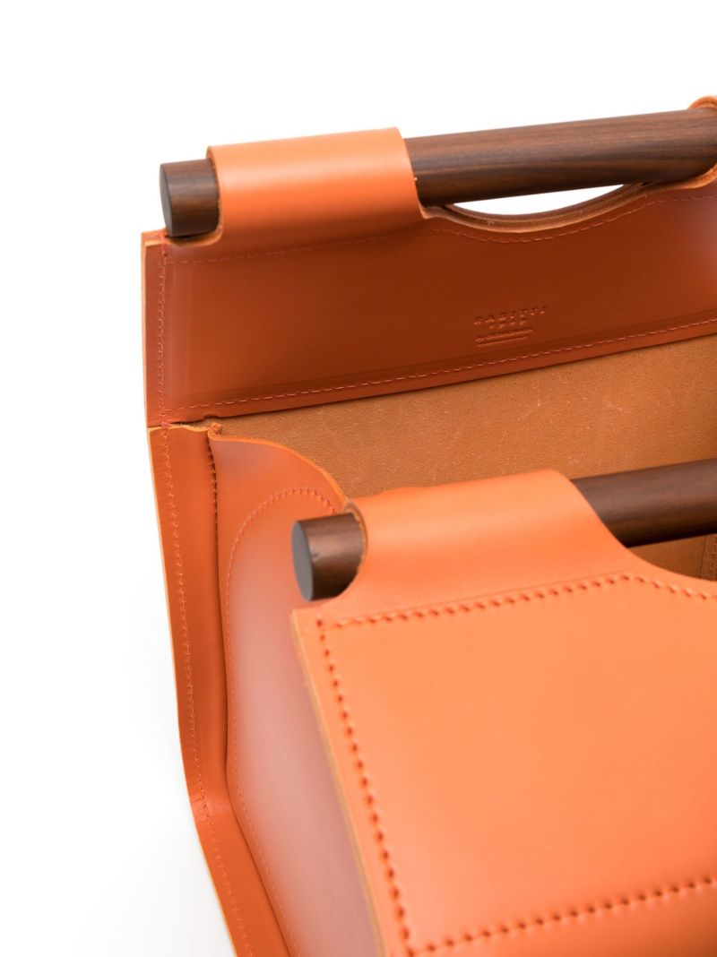 Orange Jota Leather Basket