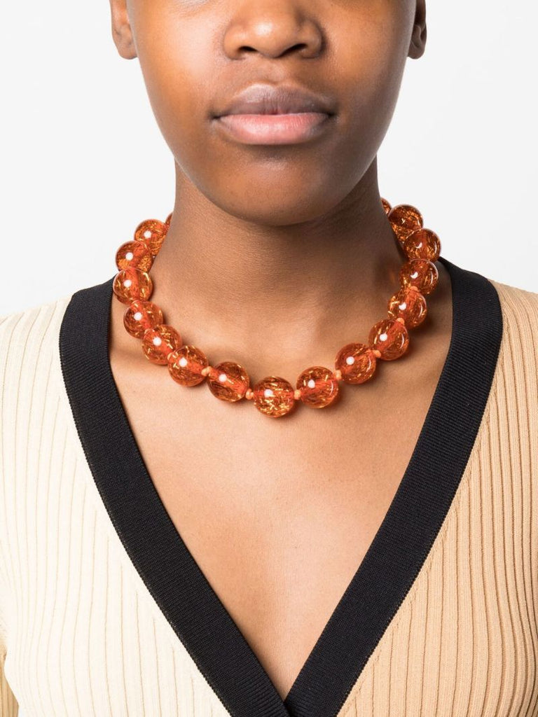 Orange Beaded Necklace