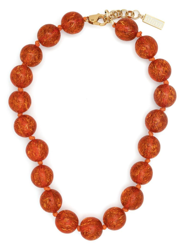 Orange Beaded Necklace