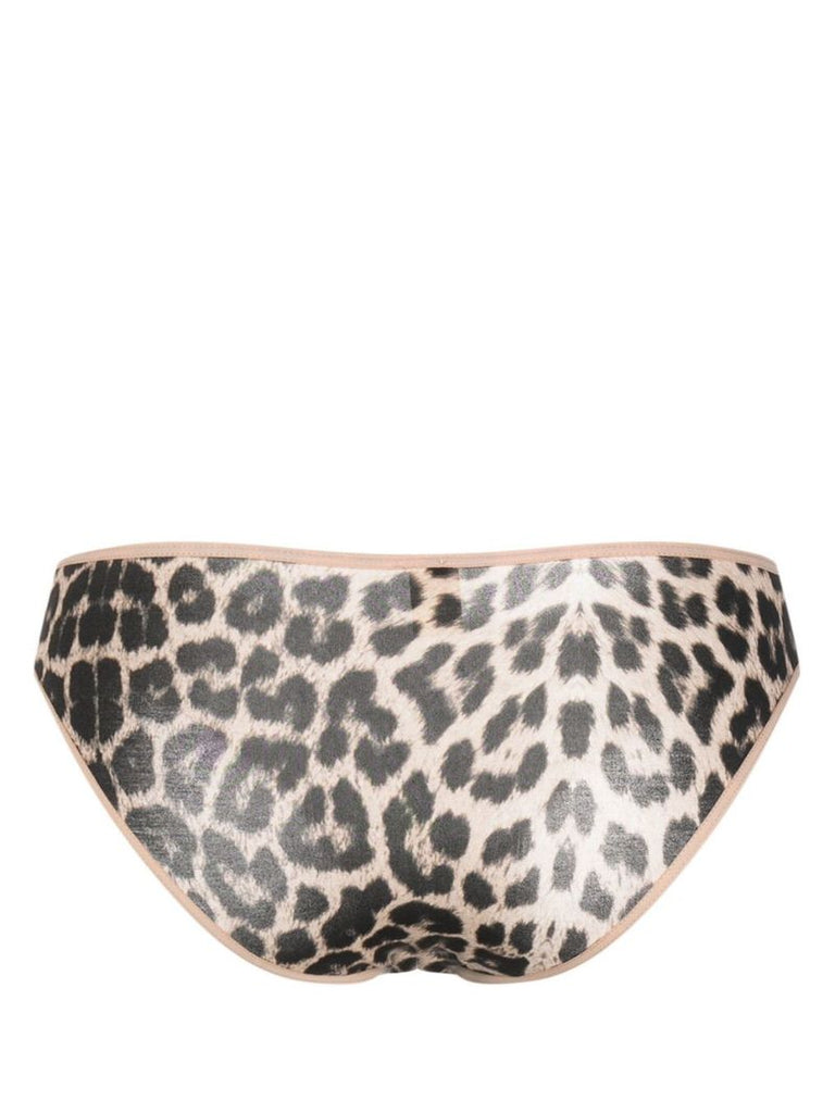 Neutral Bell Leopard Print Briefs
