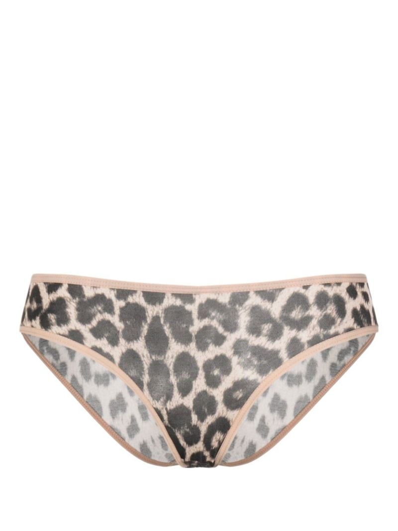 Neutral Bell Leopard Print Briefs