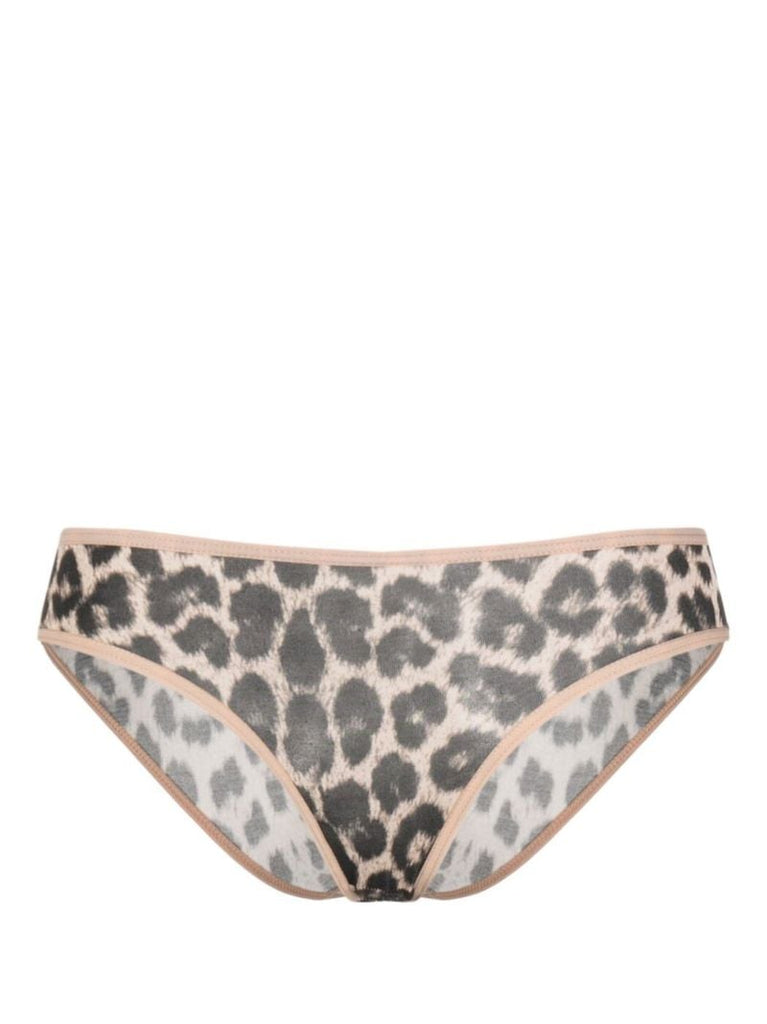 Neutral Bell Leopard Print Briefs