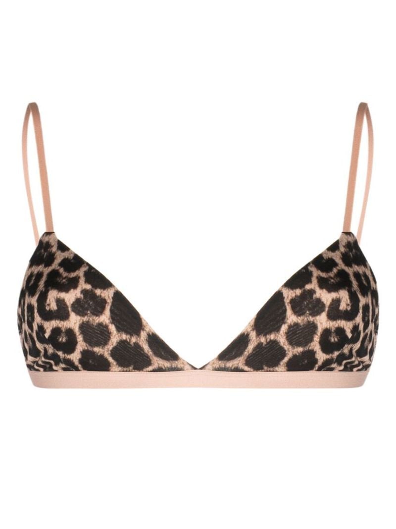 Neutral Mississippi Leopard Print Triangle Bra