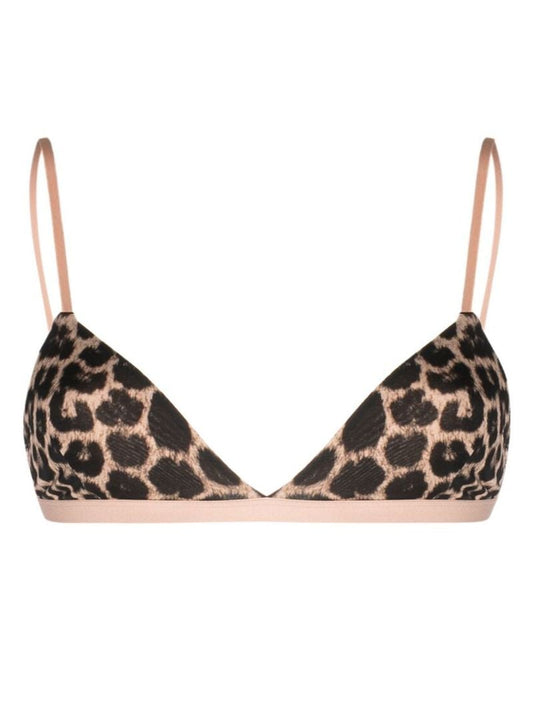 Neutral Mississippi Leopard Print Triangle Bra