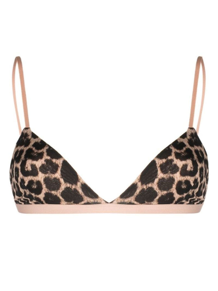 Neutral Mississippi Leopard Print Triangle Bra