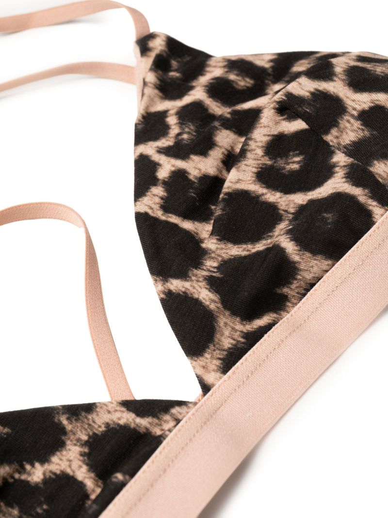 Neutral Mississippi Leopard Print Triangle Bra