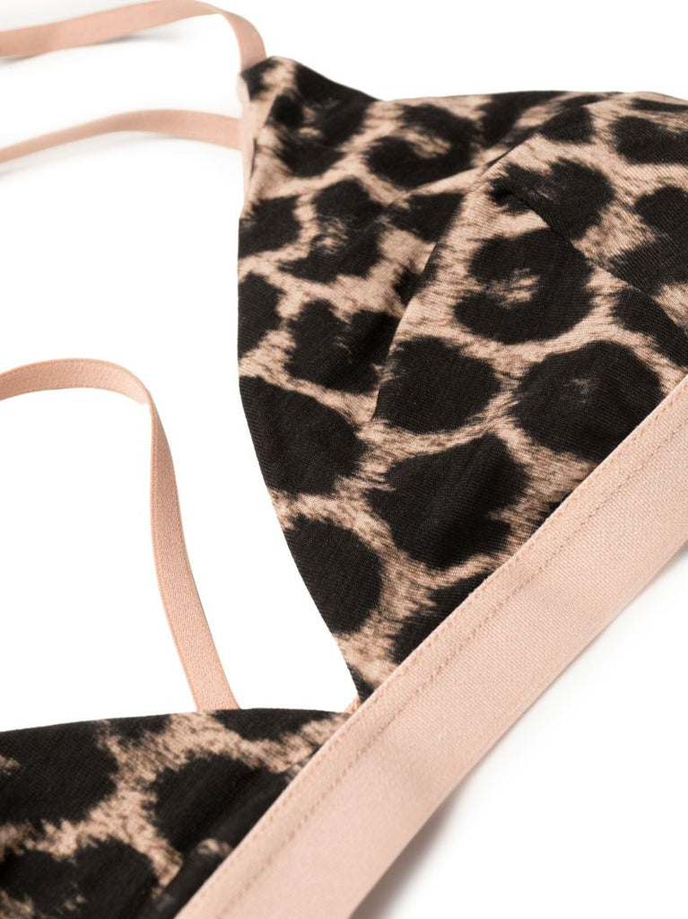 Neutral Mississippi Leopard Print Triangle Bra