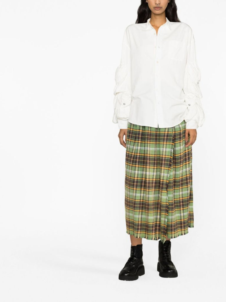White Cargo Cotton Shirt