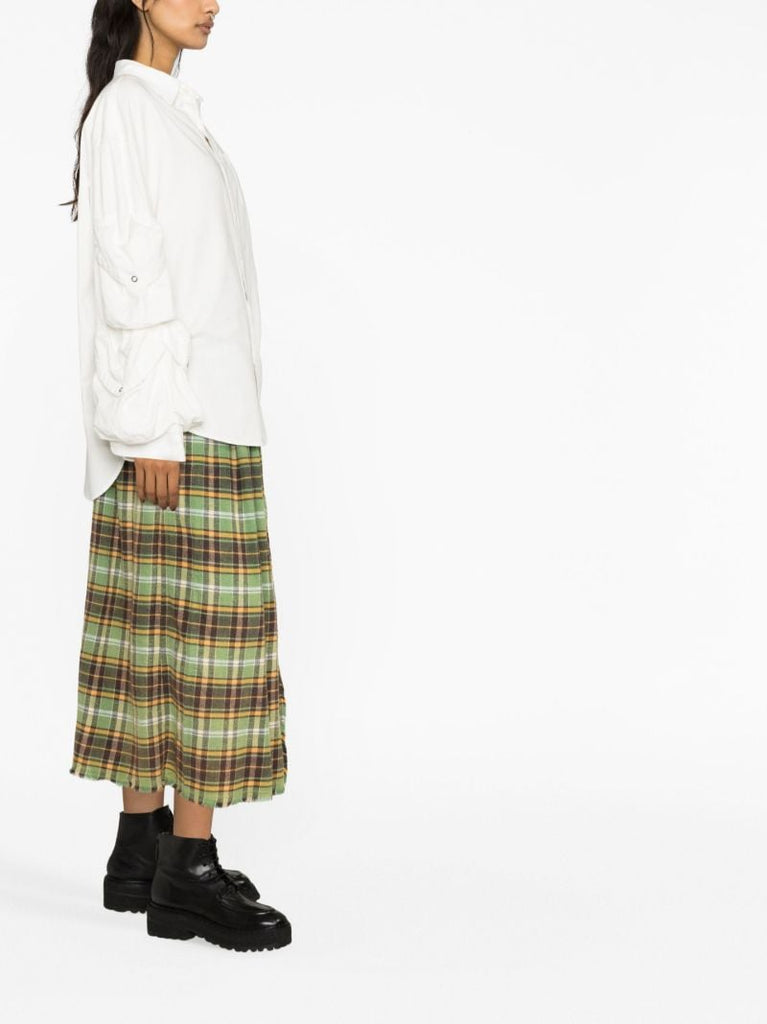 White Cargo Cotton Shirt