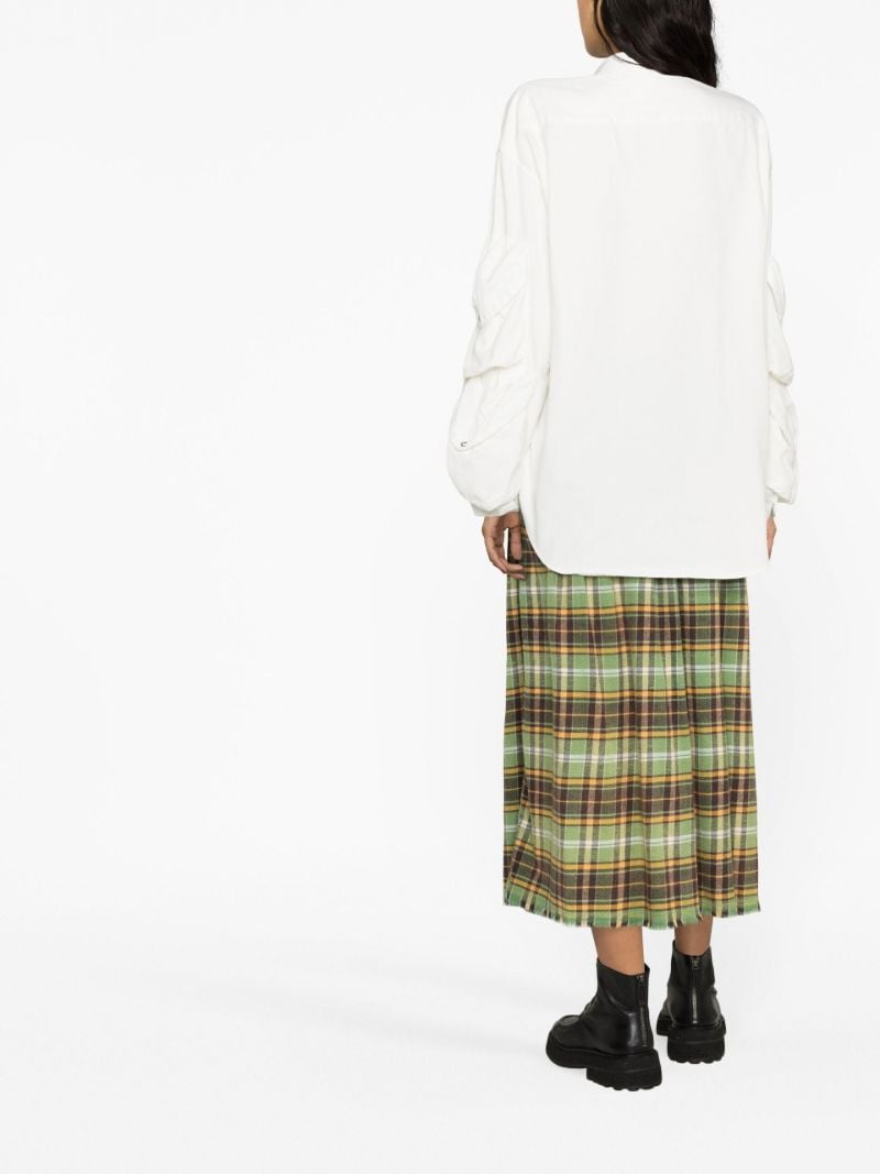 White Cargo Cotton Shirt