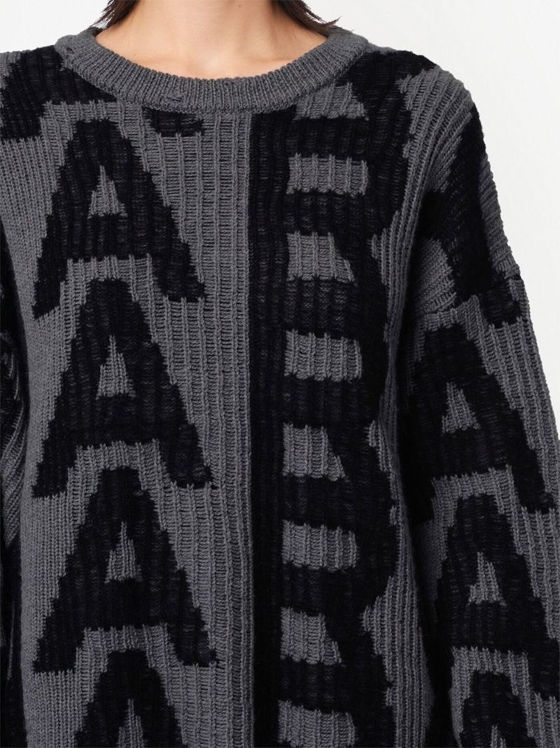 Grey Monogram Sweater