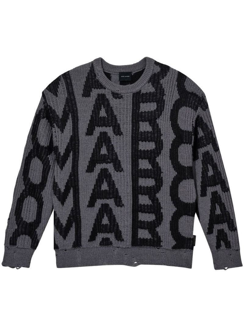 Grey Monogram Sweater