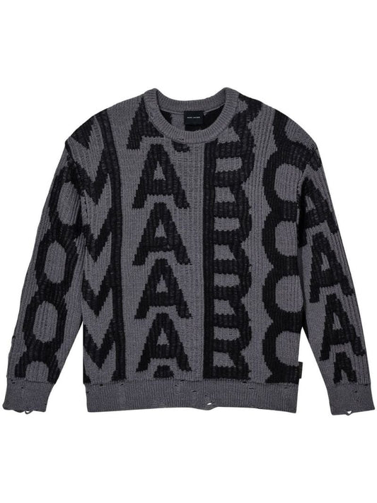 Grey Monogram Sweater
