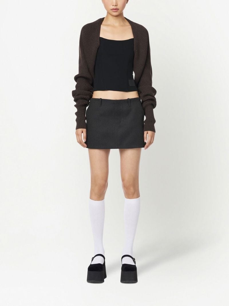 Black Pushlock Mini Skirt