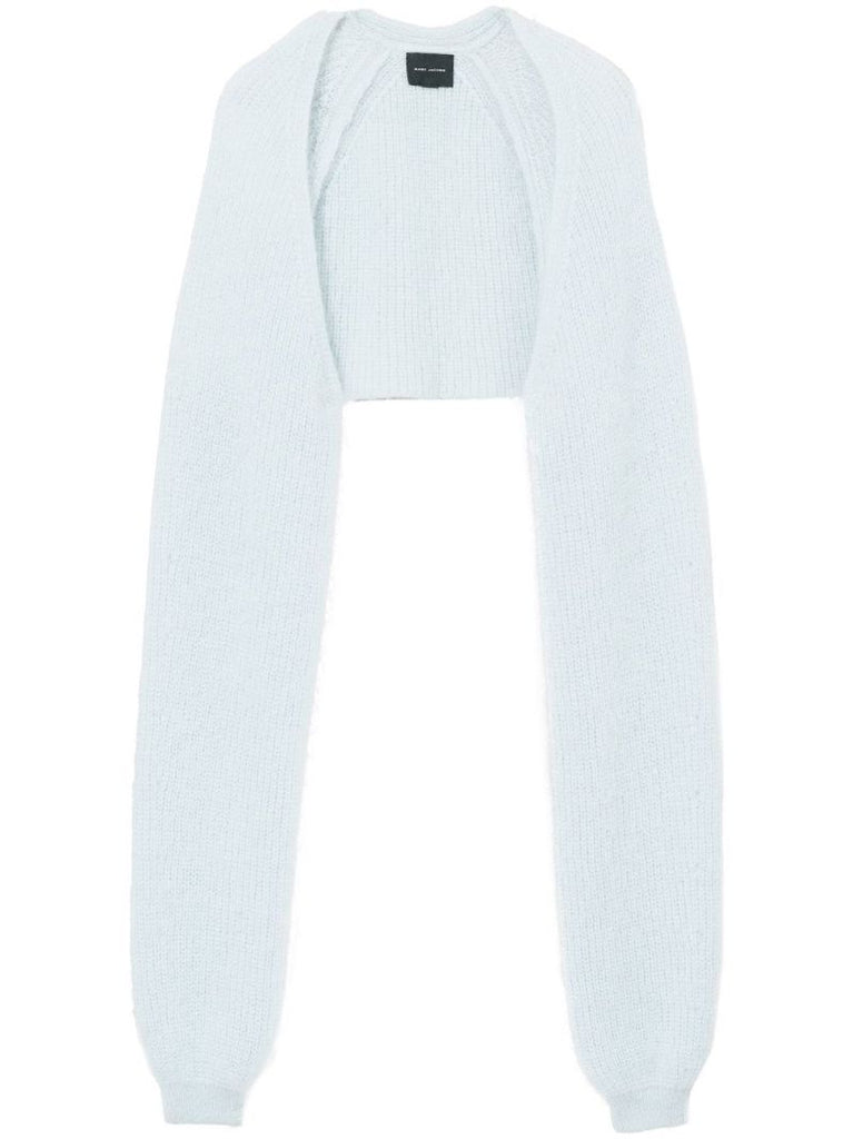 Blue Chunky-knit Bolero Cardigan