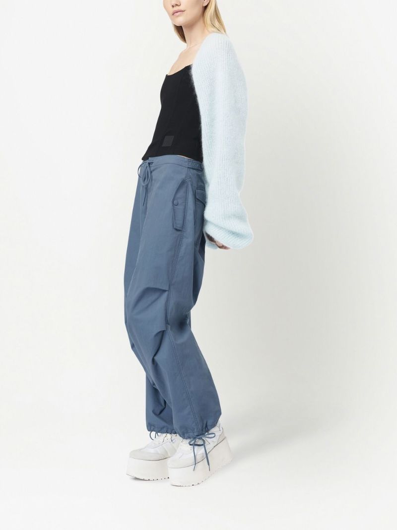 Blue Chunky-knit Bolero Cardigan