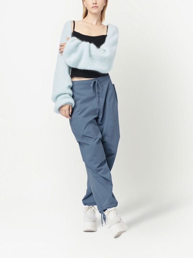 Blue Chunky-knit Bolero Cardigan