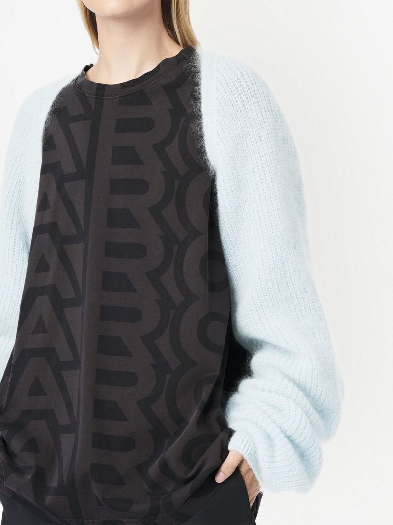 Blue Chunky-knit Bolero Cardigan