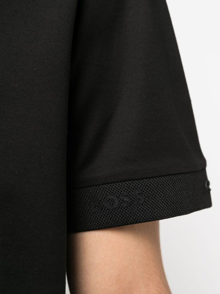 Black Cotton Crew Neck T-shirt