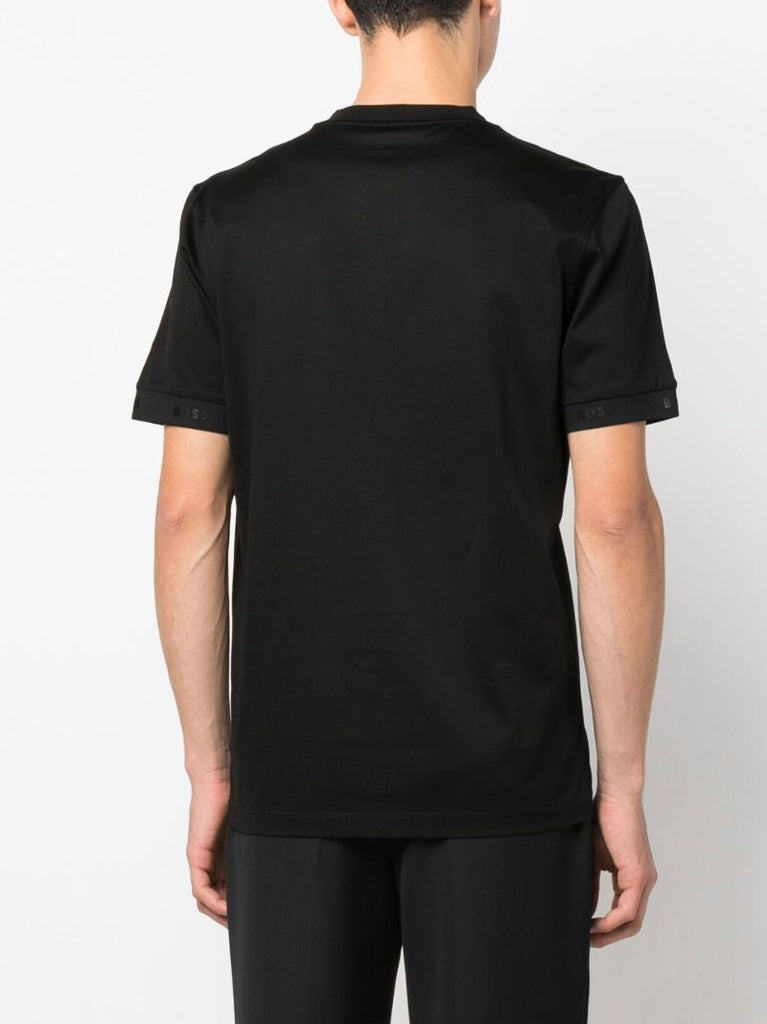 Black Cotton Crew Neck T-shirt