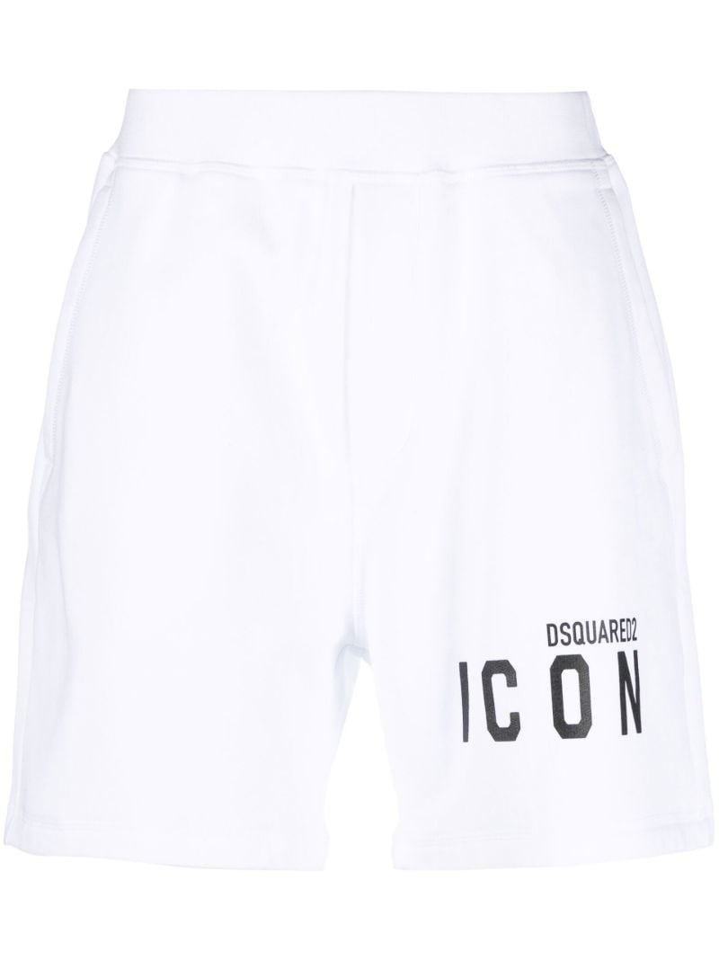 White Icon Track Shorts