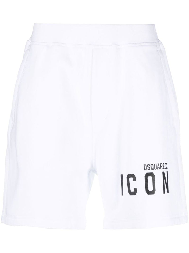 White Icon Track Shorts