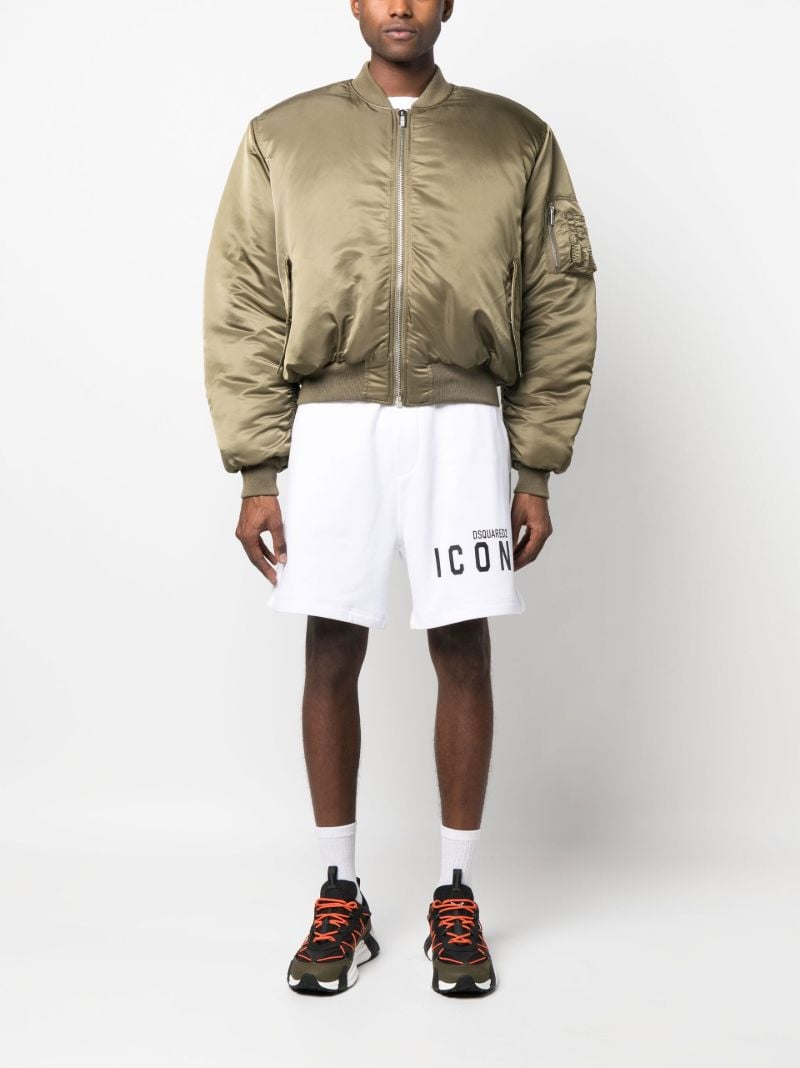 White Icon Track Shorts
