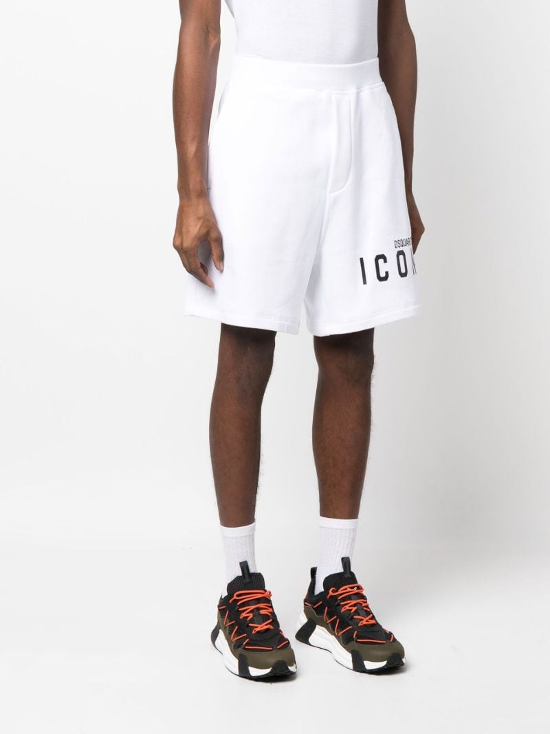 White Icon Track Shorts