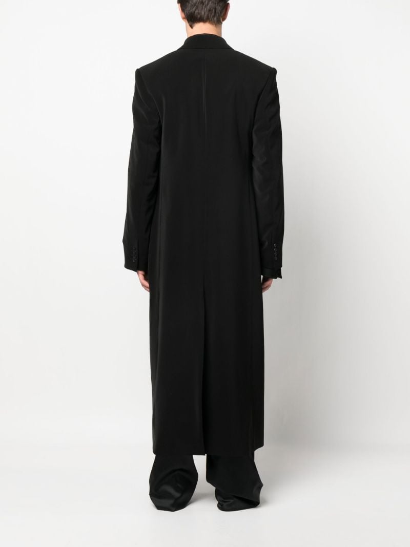 Black Double-breasted Cotton Coat
