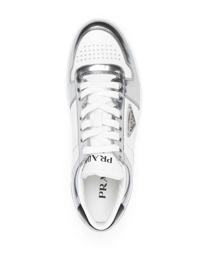 Silver Downtown Lace-up Sneakers