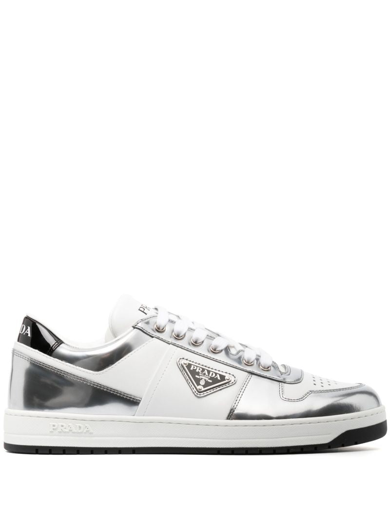Silver Downtown Lace-up Sneakers