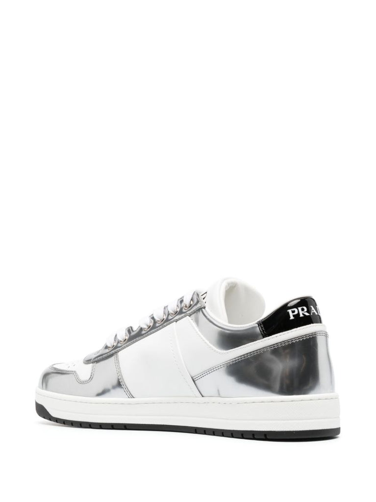 Silver Downtown Lace-up Sneakers