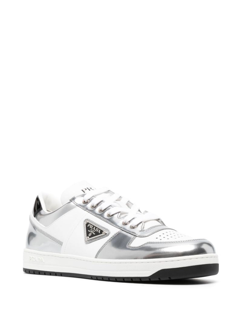 Silver Downtown Lace-up Sneakers
