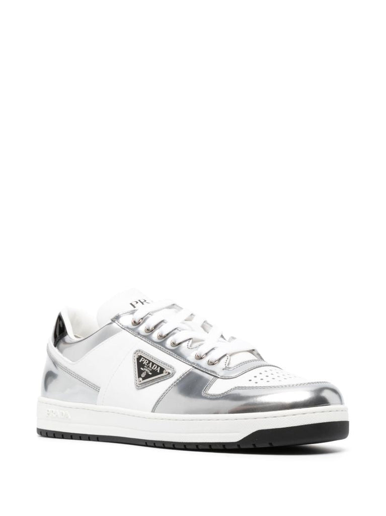 Silver Downtown Lace-up Sneakers