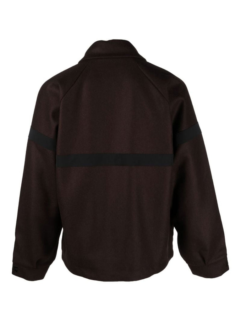 X Salomon Brown Panno Wool Jacket