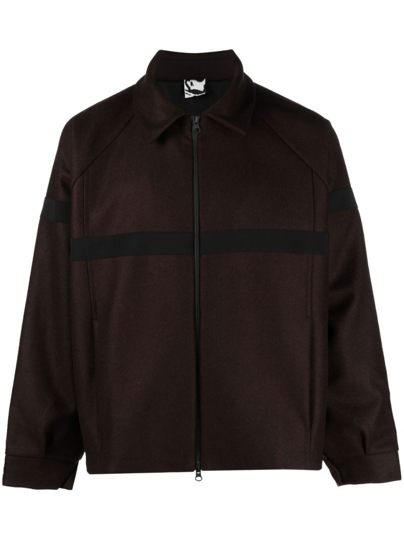 X Salomon Brown Panno Wool Jacket