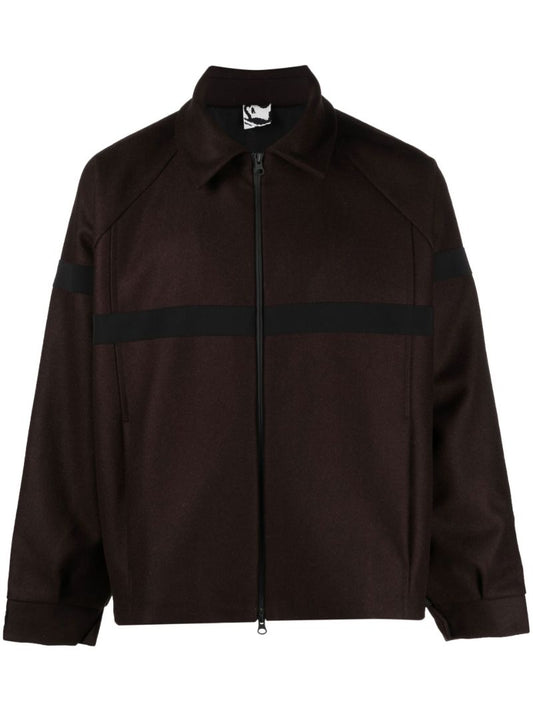 X Salomon Brown Panno Wool Jacket