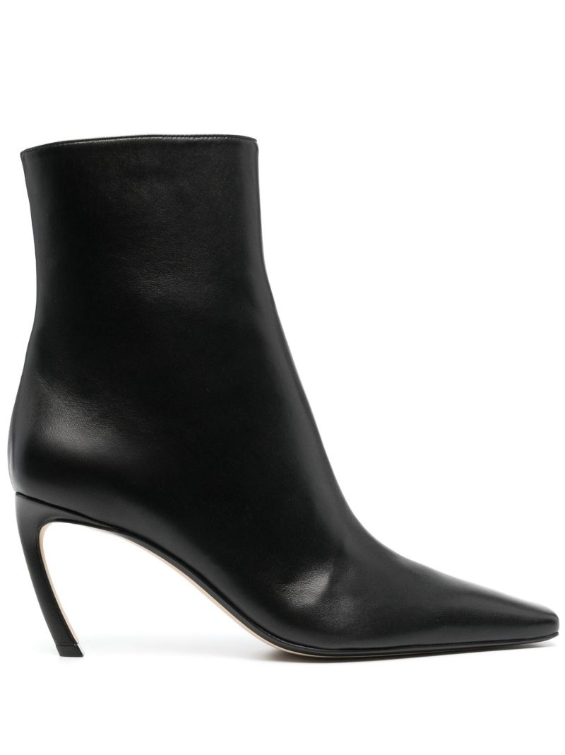 Black Swing 80 Leather Ankle Boots