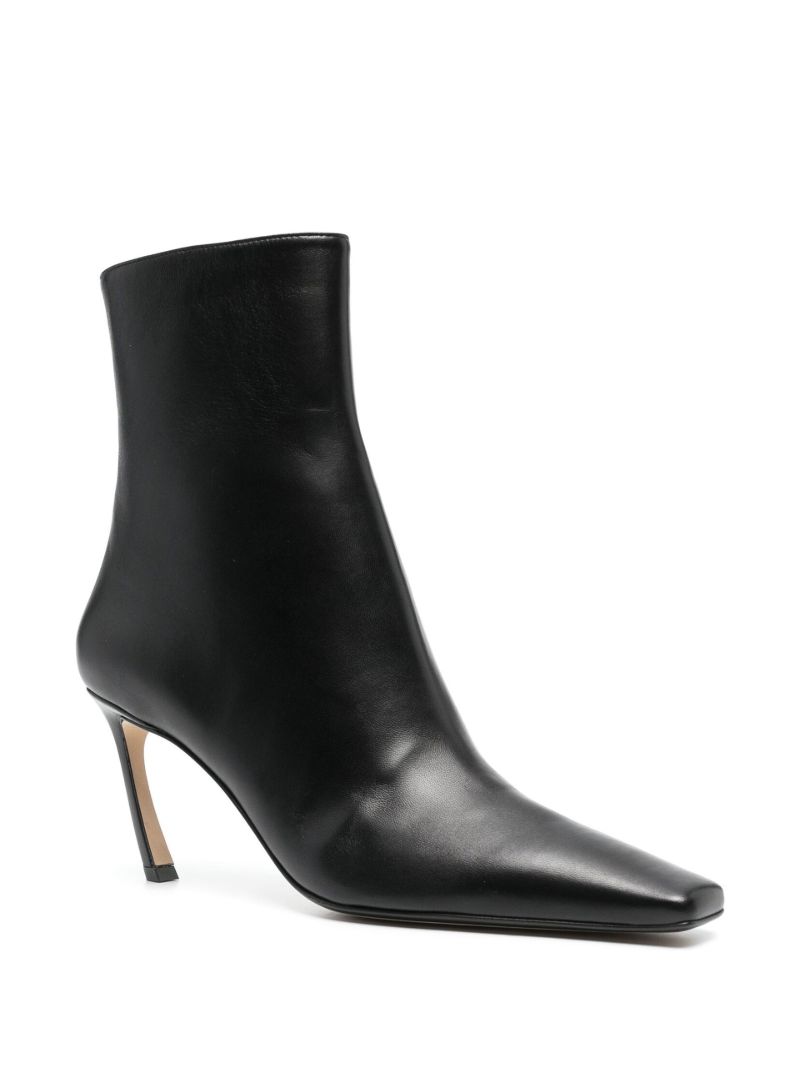 Black Swing 80 Leather Ankle Boots