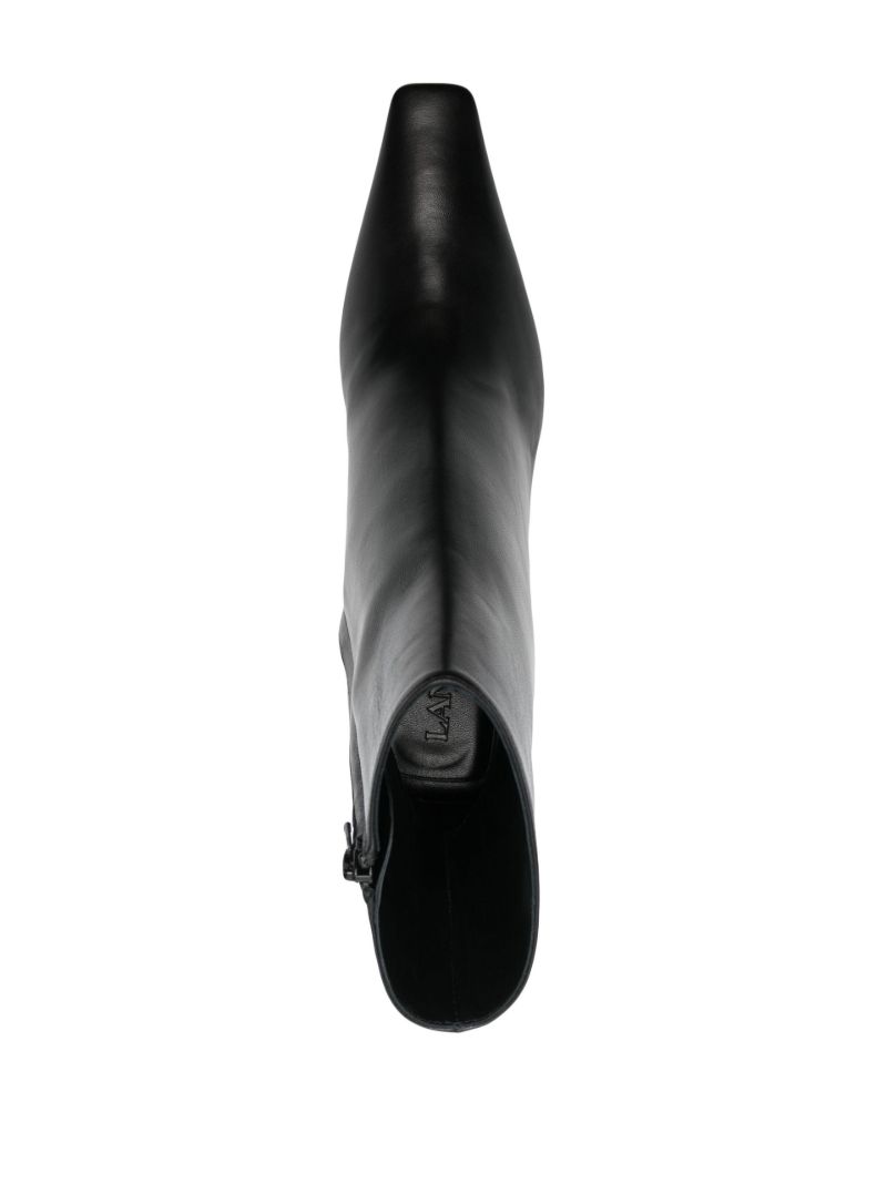 Black Swing 80 Leather Ankle Boots