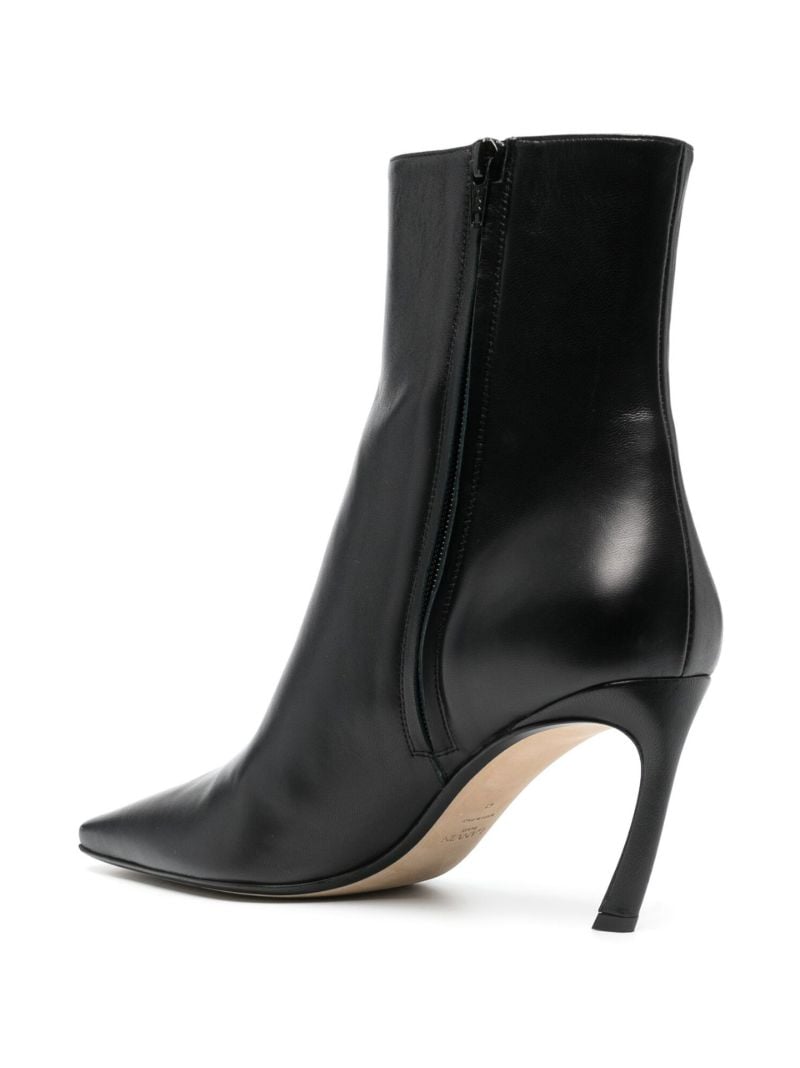 Black Swing 80 Leather Ankle Boots