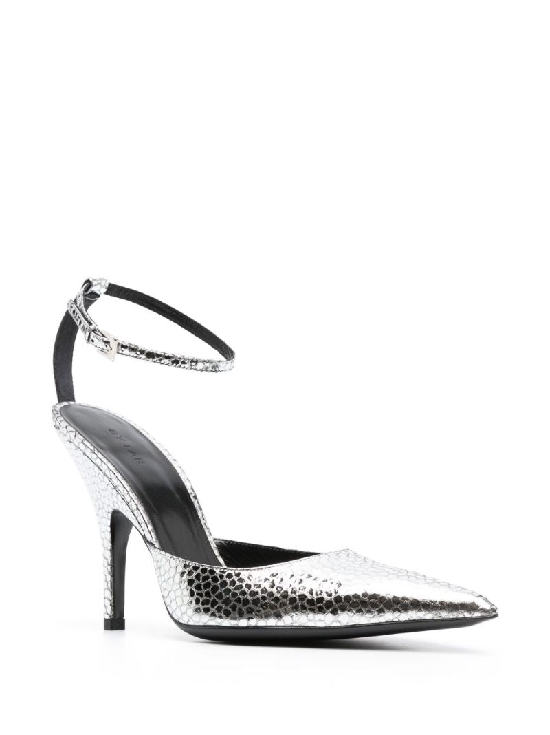 Silver Eliza 75 Leather Pumps