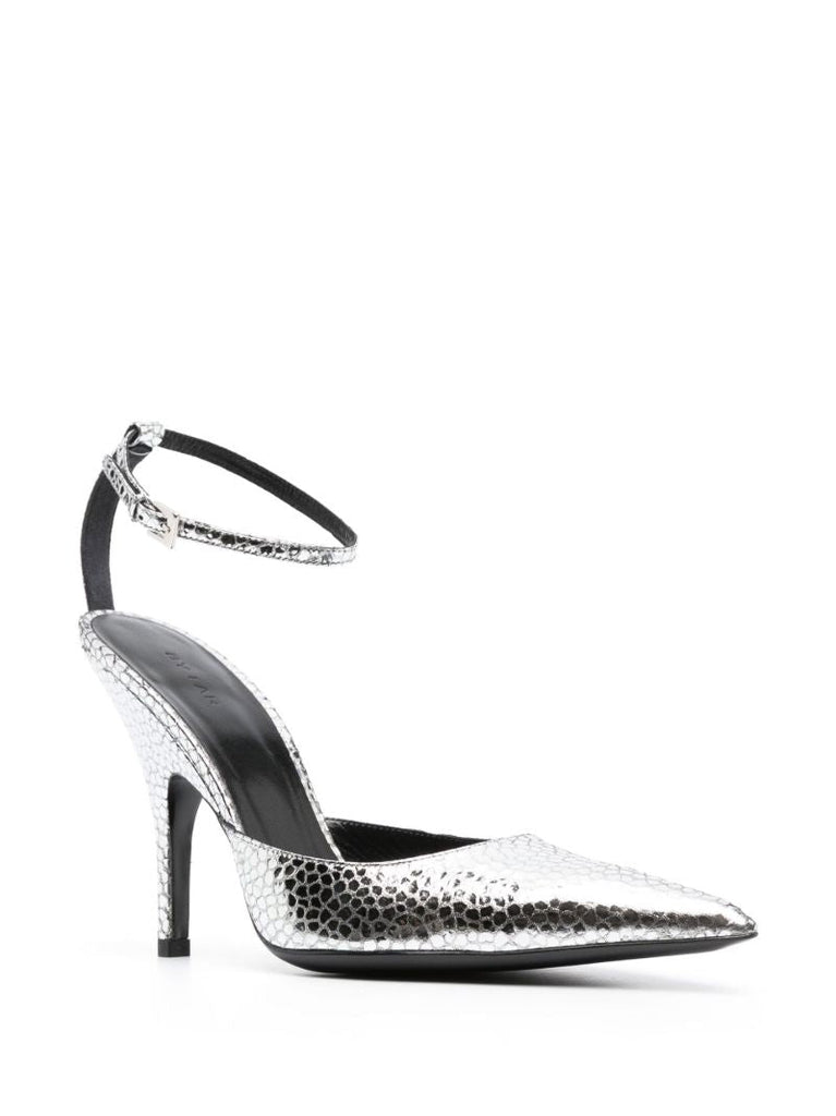 Silver Eliza 75 Leather Pumps