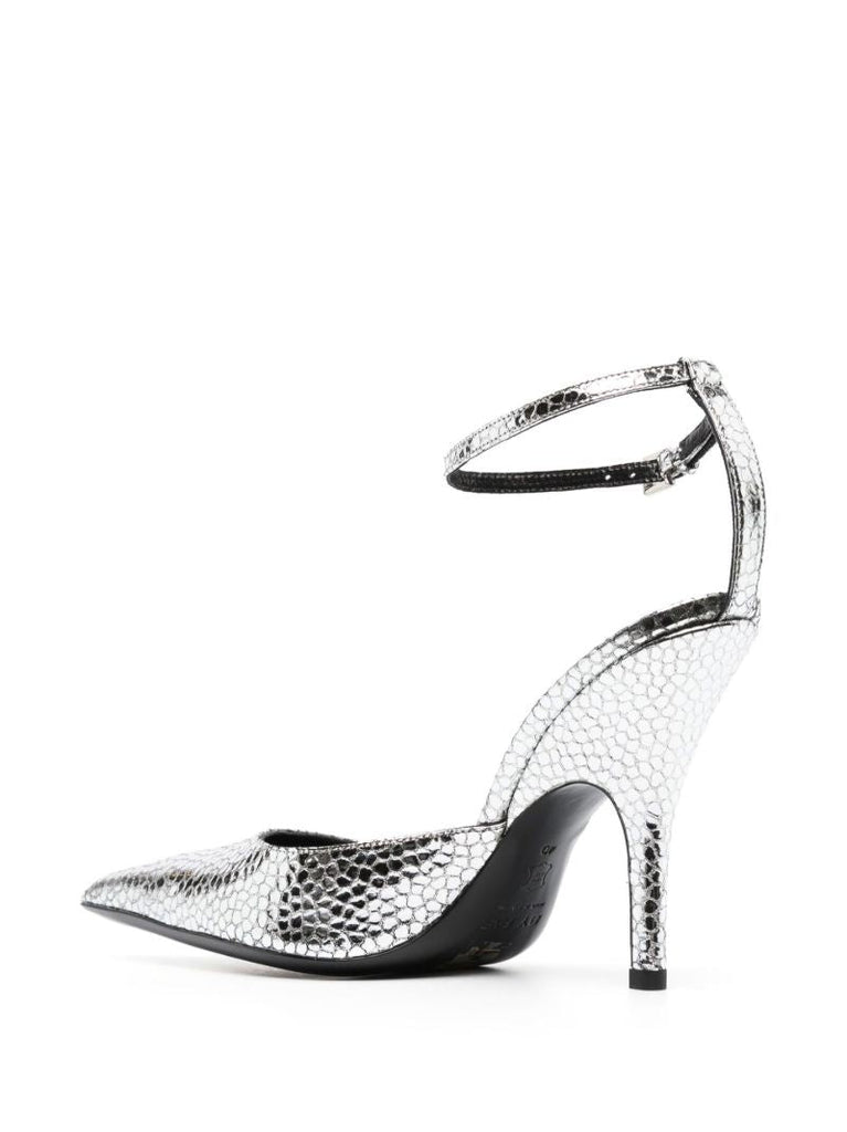 Silver Eliza 75 Leather Pumps