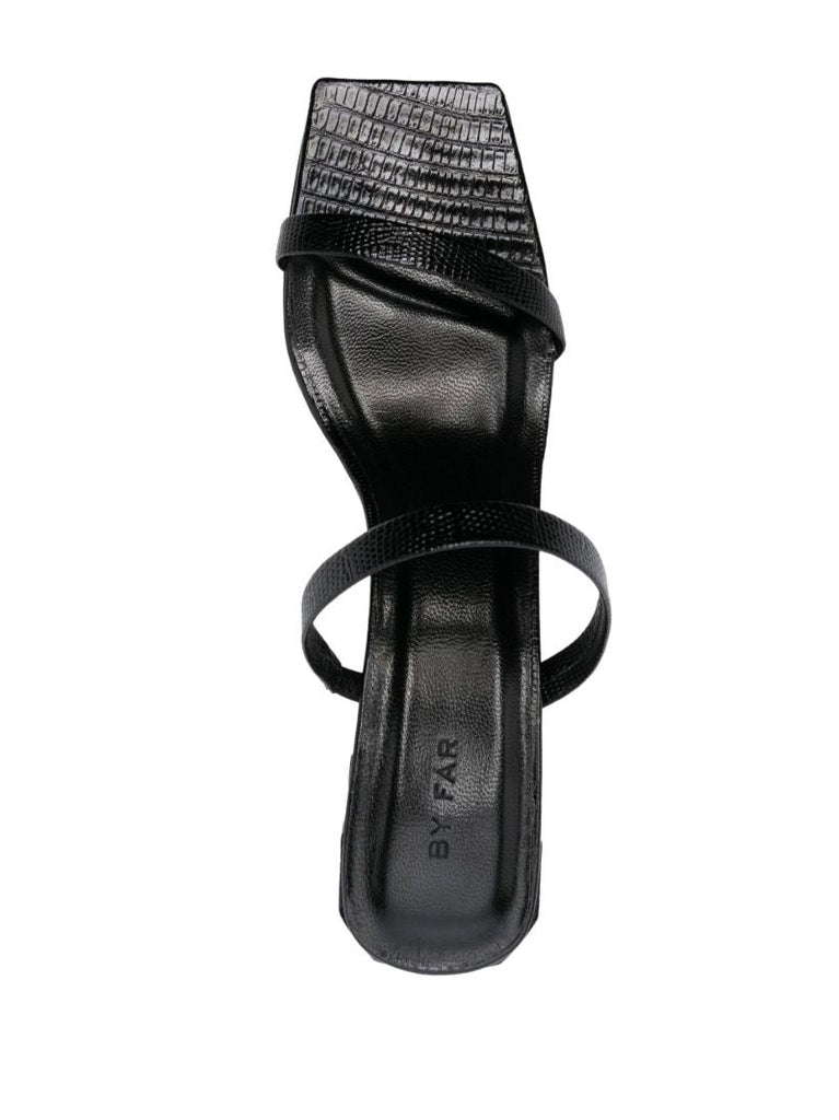 Black Tanya 60 Leather Sandals