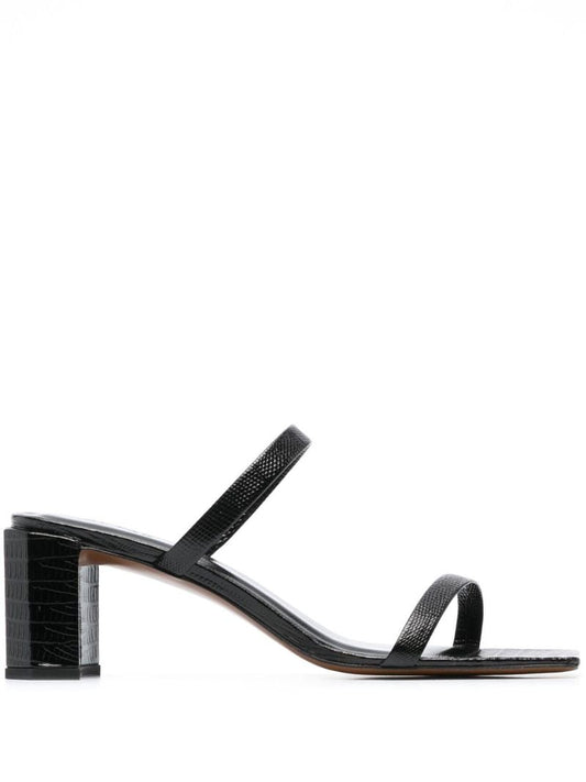 Black Tanya 60 Leather Sandals