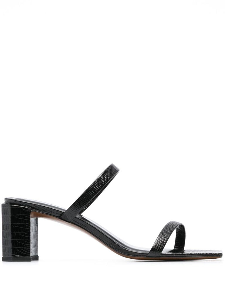 Black Tanya 60 Leather Sandals